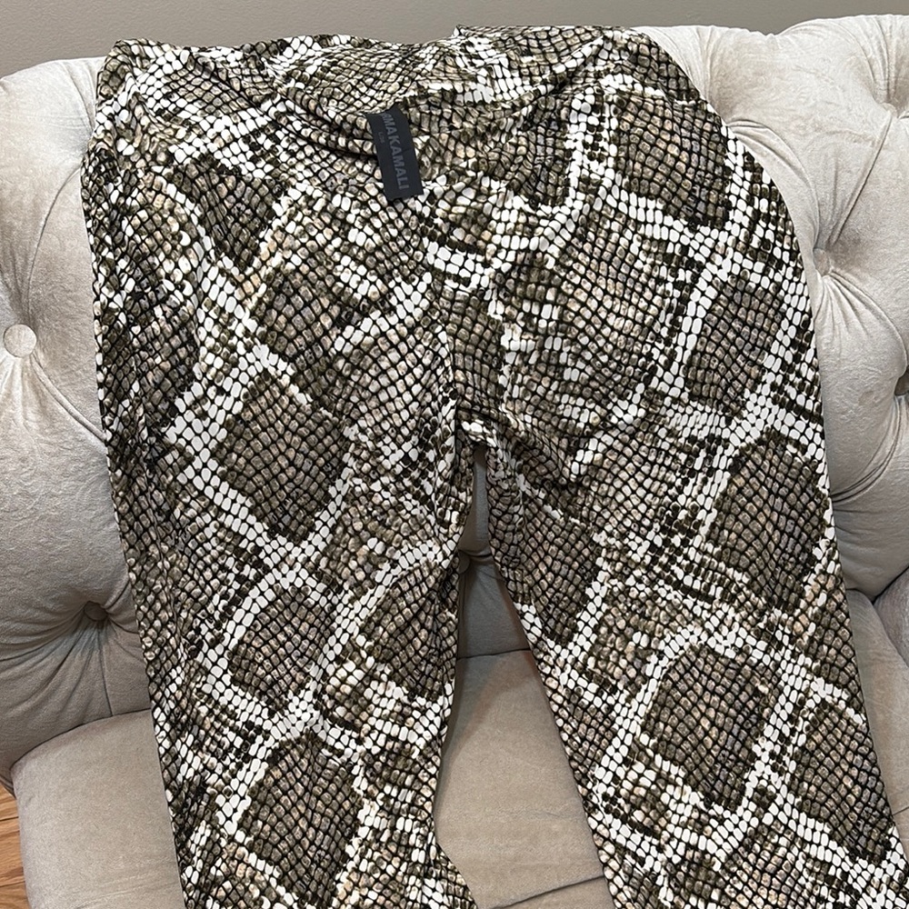 Snakeskin Print Pants